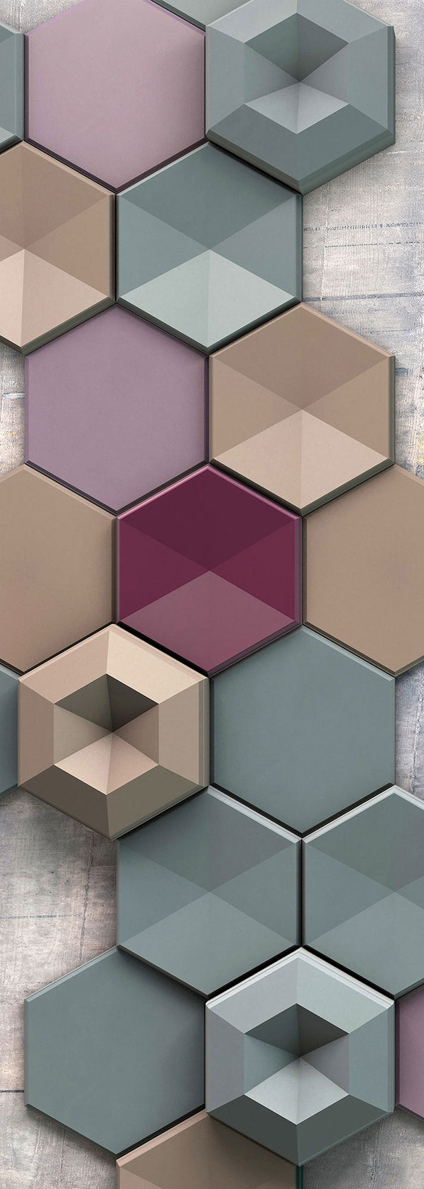 Papier peint panoramique Hexagon
