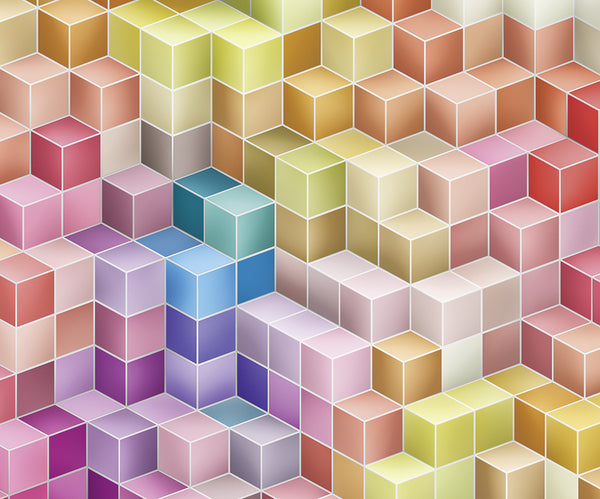 Papier peint panoramique Happy Blocks