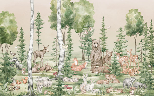 Papier peint panoramique Cuddly Buddies