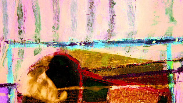 Papier peint panoramique Table Tilting rose