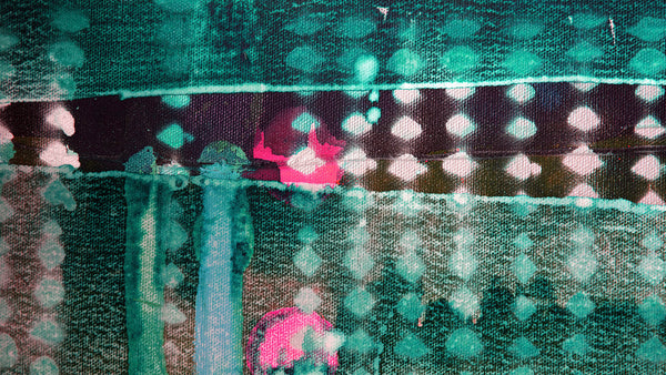 Papier peint panoramique Zigzag Spangling mint