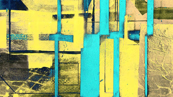 Papier peint panoramique Cuboids Linedup yellow-ice