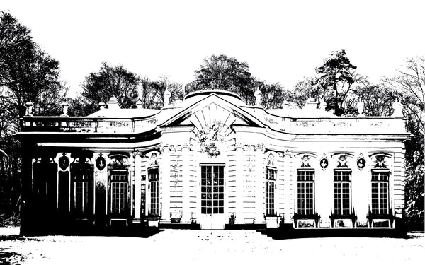 Papier peint panoramique Castle black-white
