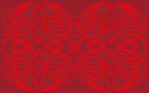 Papier peint panoramique Eyes Wide Open Quartett red-red