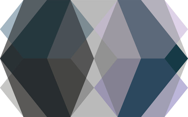 Papier peint panoramique Gem Stone Kite petrol-grey