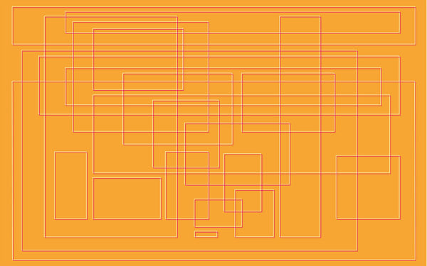 Papier peint panoramique Mills Board Mondial whitepink-orange
