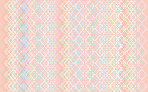 Papier peint panoramique Structure Rhombus apricot-pastell