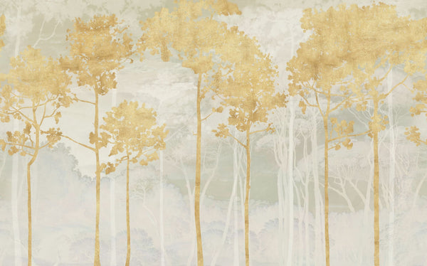 Papier peint panoramique Golden Pines