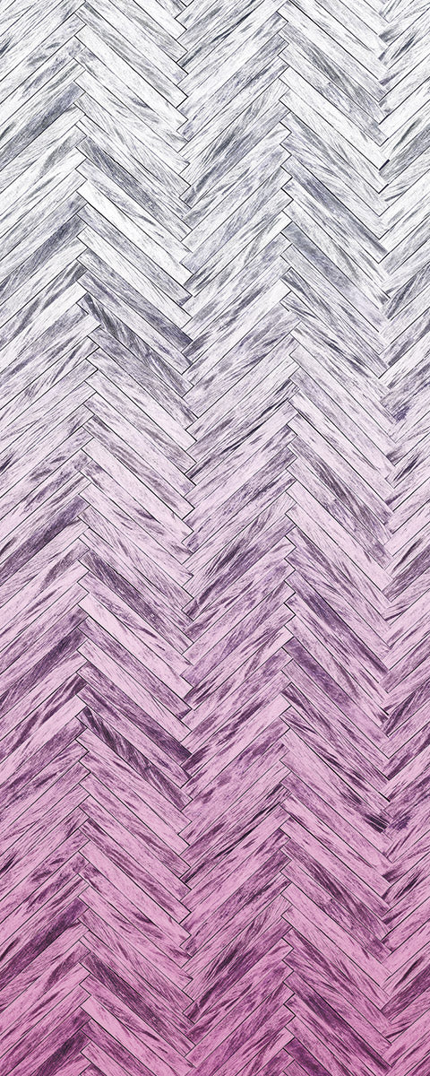 Papier peint panoramique Herringbone Pink Panel