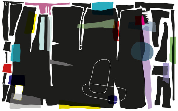 Papier peint panoramique Composition 3 white-black
