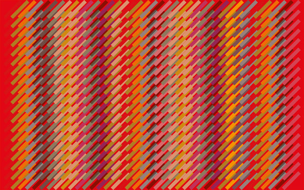 Papier peint panoramique Structure Hatching red-red