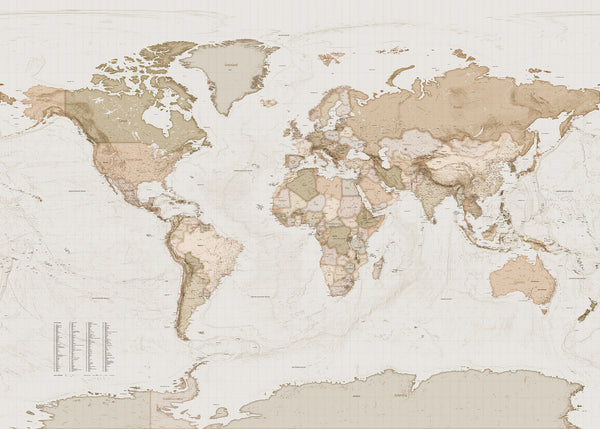 Papier peint panoramique Earth Map
